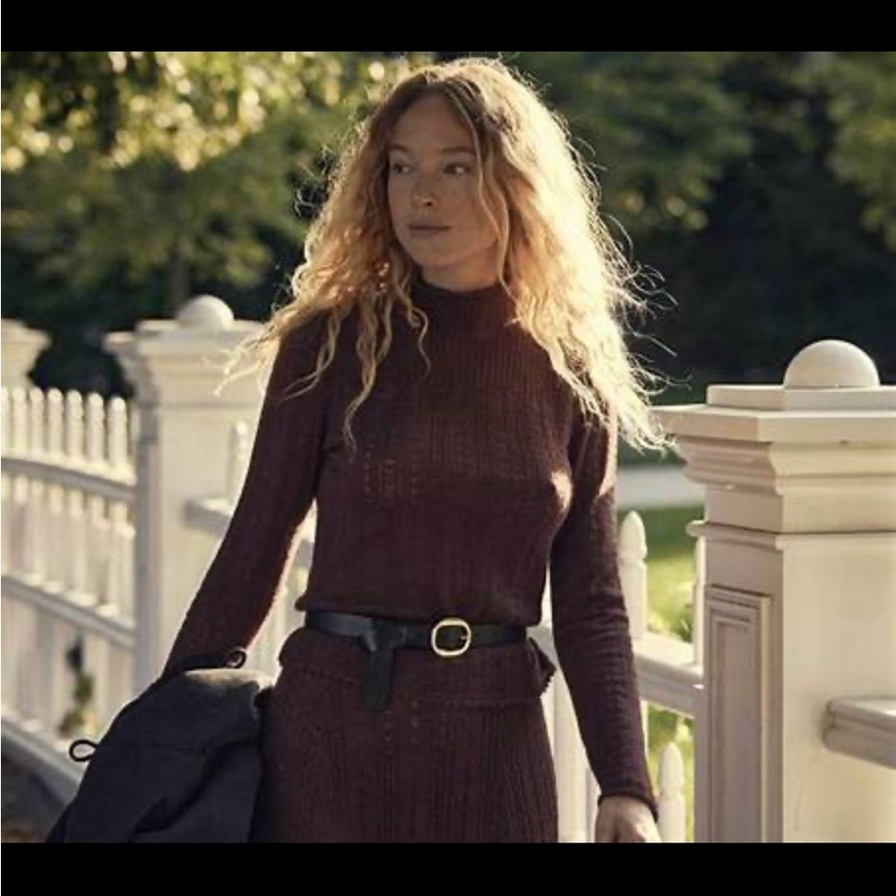 Doen - Minou Turtleneck in Antique Walnut / Knit Turtleneck Sweater